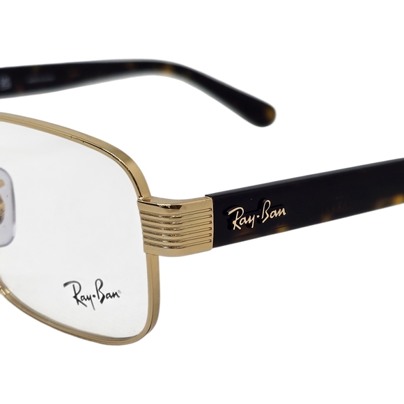 Ray-Ban Gold Rectangular Eyeglasses - Picture 4 of 4